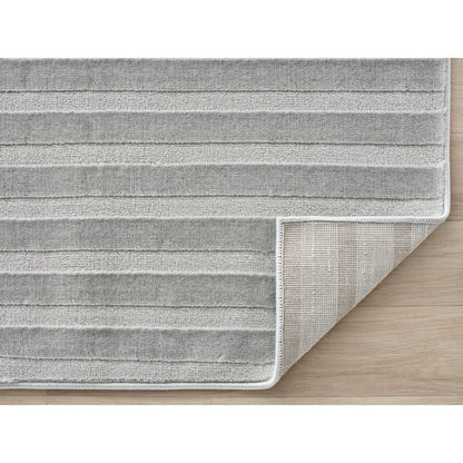 Nuevo 06 Modern Linear Chevron Area Rug – Gray