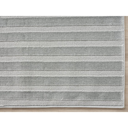 Nuevo 06 Modern Linear Chevron Area Rug – Gray
