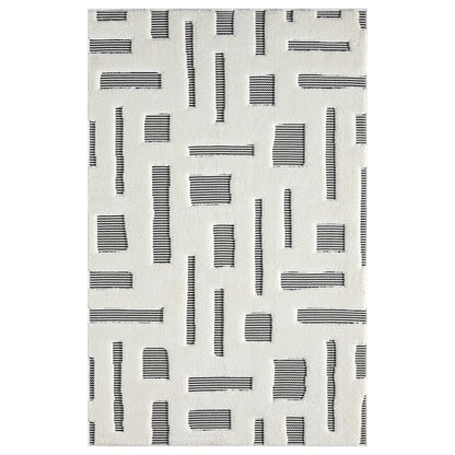 Natural 02 Geometric Blocks Area Rug