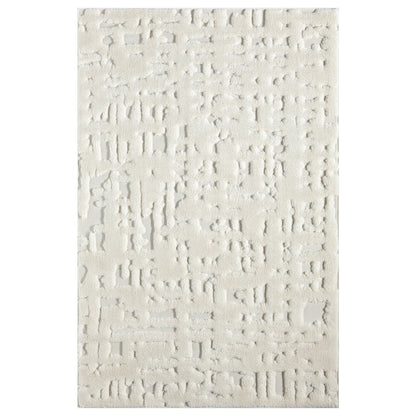 Natural 03 Ivory Sculpted Abstract Area Rug