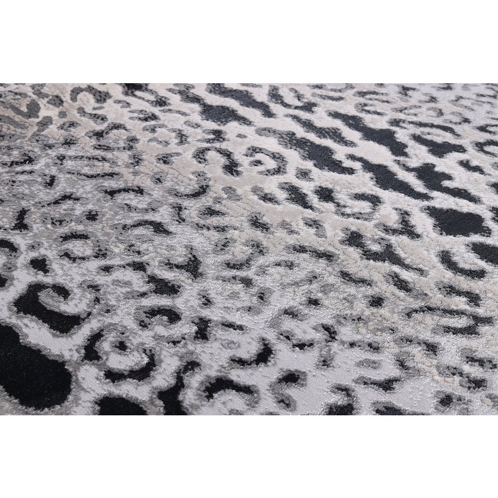 Nevada NV13 Modern Grey Tone Animal Print  Area Rug
