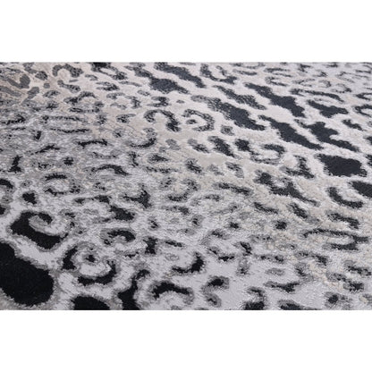 Nevada NV13 Modern Grey Tone Animal Print  Area Rug