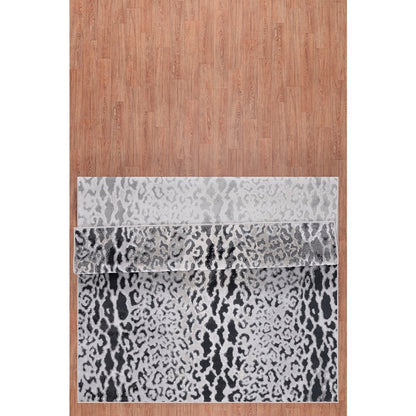Nevada NV13 Modern Grey Tone Animal Print  Area Rug