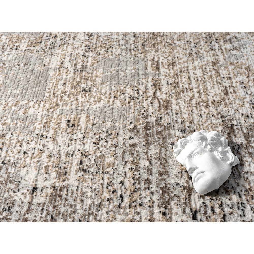 Obsession OB04 Gray & Beige Distressed Abstract Area Rug