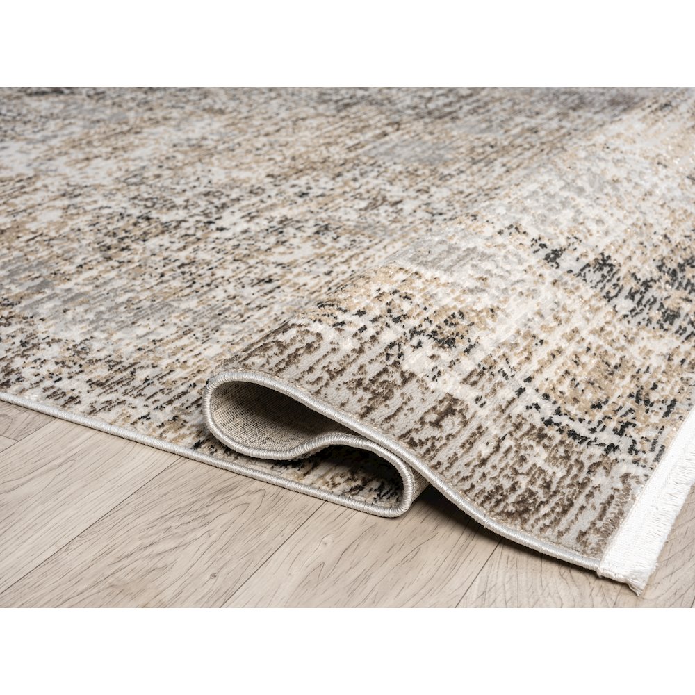Obsession OB04 Gray & Beige Distressed Abstract Area Rug