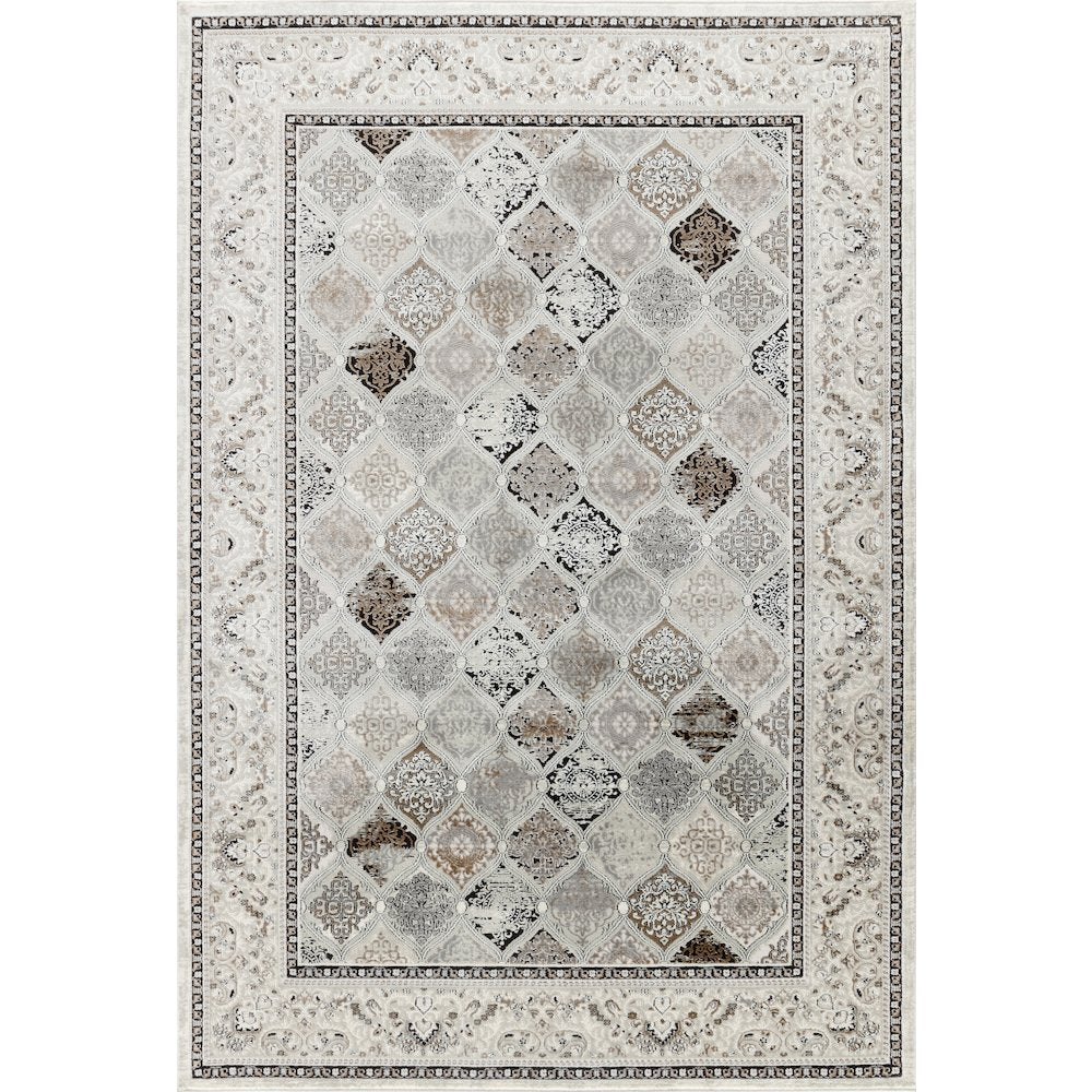 Omari Collection 01 Vintage-Inspired Quatrefol-Patterned Area Rug