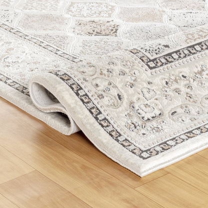 Omari Collection 01 Vintage-Inspired Quatrefol-Patterned Area Rug
