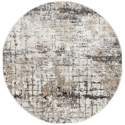 Omari Collection 05 Modern Abstract Grid Area Rug - Earth Tone
