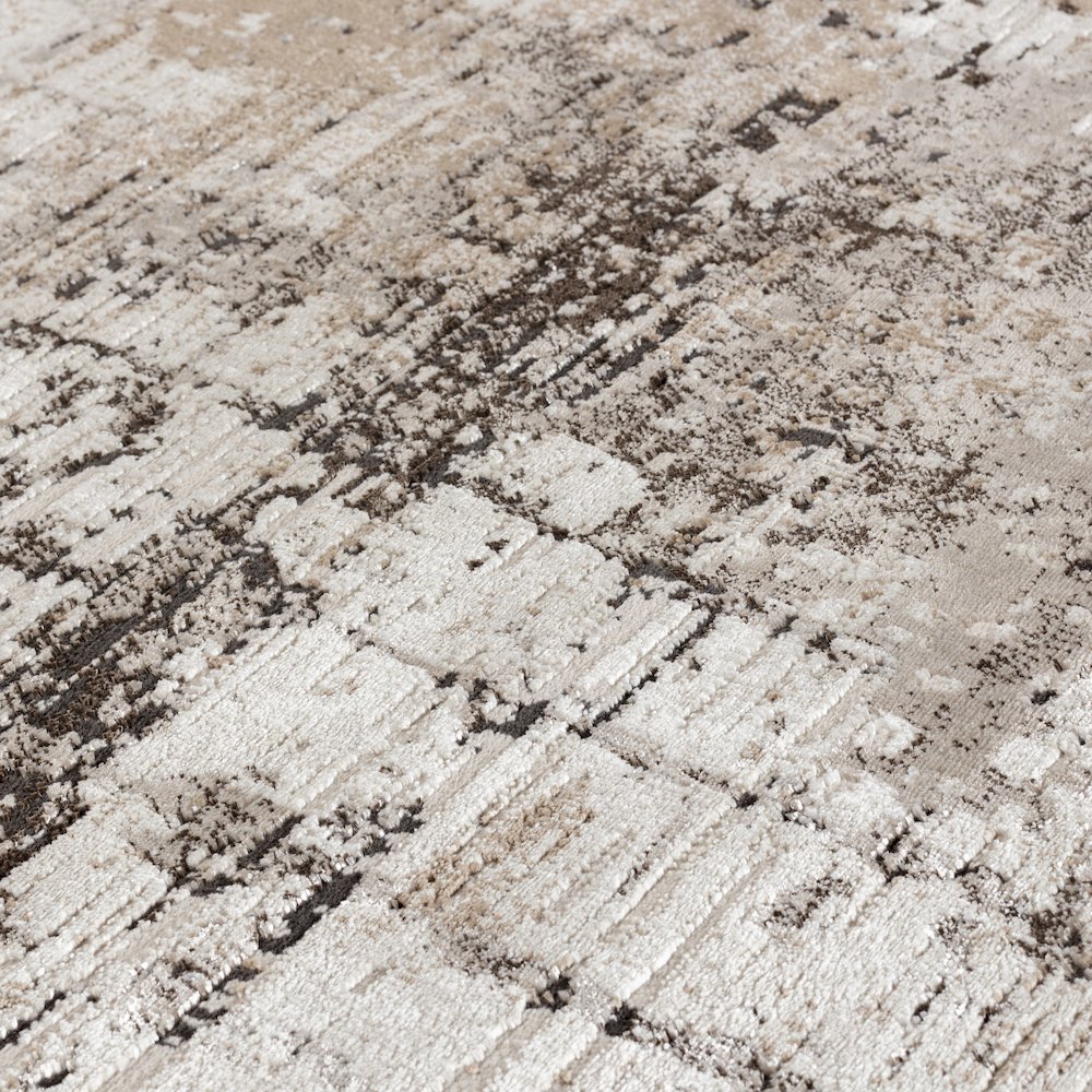 Omari Collection 05 Modern Abstract Grid Area Rug - Earth Tone