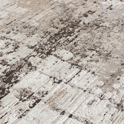 Omari Collection 05 Modern Abstract Grid Area Rug - Earth Tone