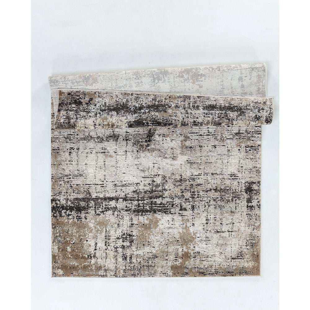Omari Collection 05 Modern Abstract Grid Area Rug - Earth Tone