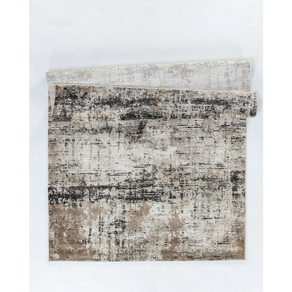Omari Collection 05 Modern Abstract Grid Area Rug - Earth Tone