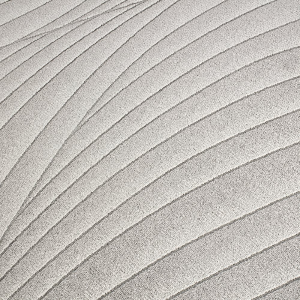 Omari Collection 09 Sculpted Wave Contemporary Area Rug - Grey