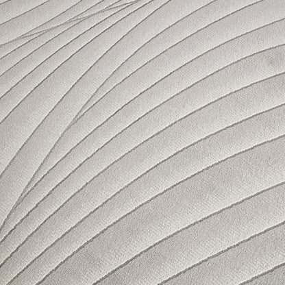 Omari Collection 09 Sculpted Wave Contemporary Area Rug - Grey
