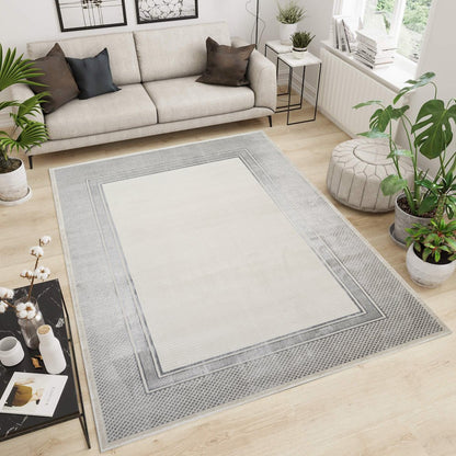 Omari Collection 12 Modern Framed Border Area Rug