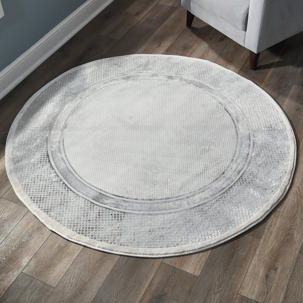 Omari Collection 12 Modern Framed Border Area Rug