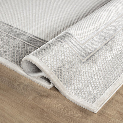 Omari Collection 12 Modern Framed Border Area Rug