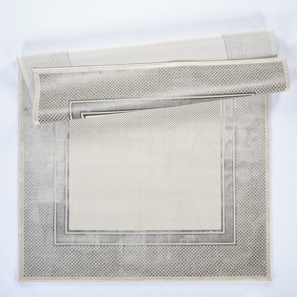 Omari Collection 12 Modern Framed Border Area Rug