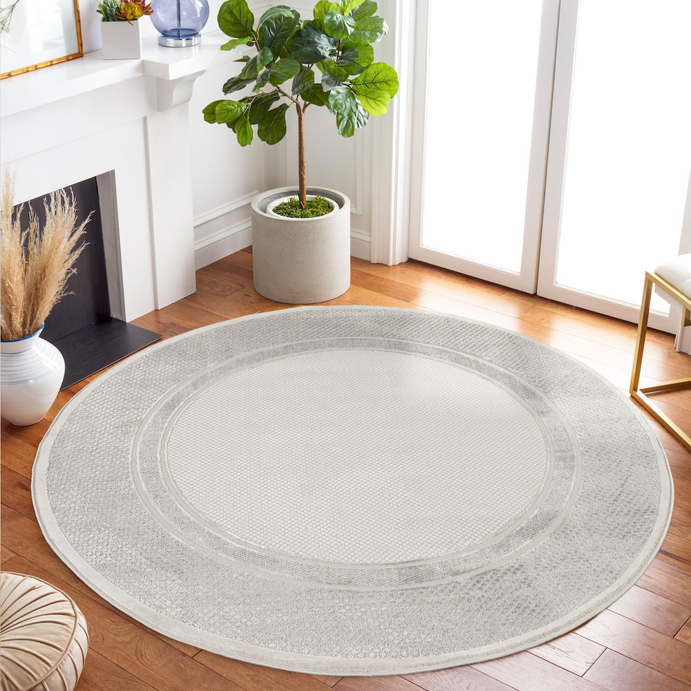 Omari Collection 12 Modern Framed Border Area Rug