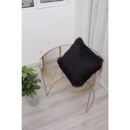 SHAGGY  PILLOW BLACK 17 20" x 20"