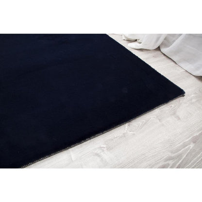 FAUX RABBIT FUR NAVY RB13  2'4" X 7'6"