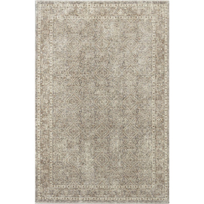 Stellios Collection 05 Distressed Diamond Pattern Area Rug - Beige