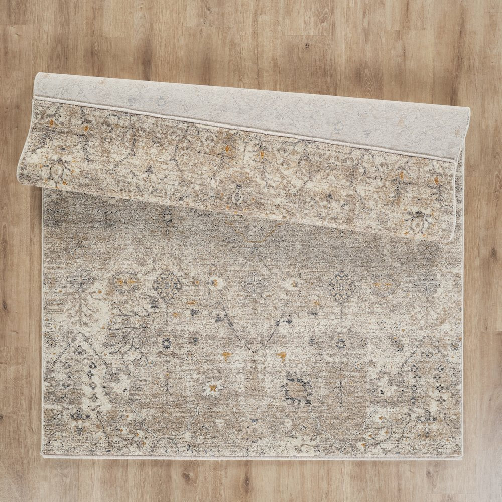 Stellios Collection 06 Vintage Floral Area Rug - Beige