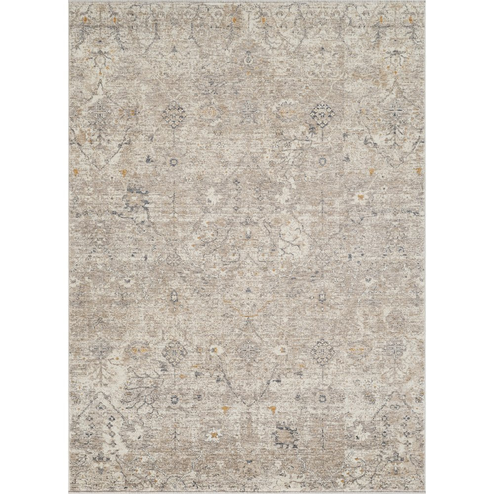 Stellios Collection 06 Vintage Floral Area Rug - Beige