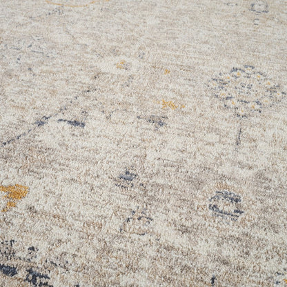 Stellios Collection 06 Vintage Floral Area Rug - Beige
