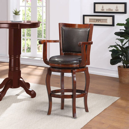 Jones Swivel Bar Stool - Brown/Cherry