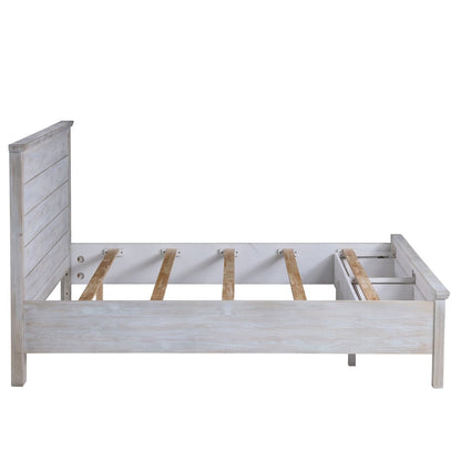 Geneva - Storage Bed - Queen - Distressed White Finish
