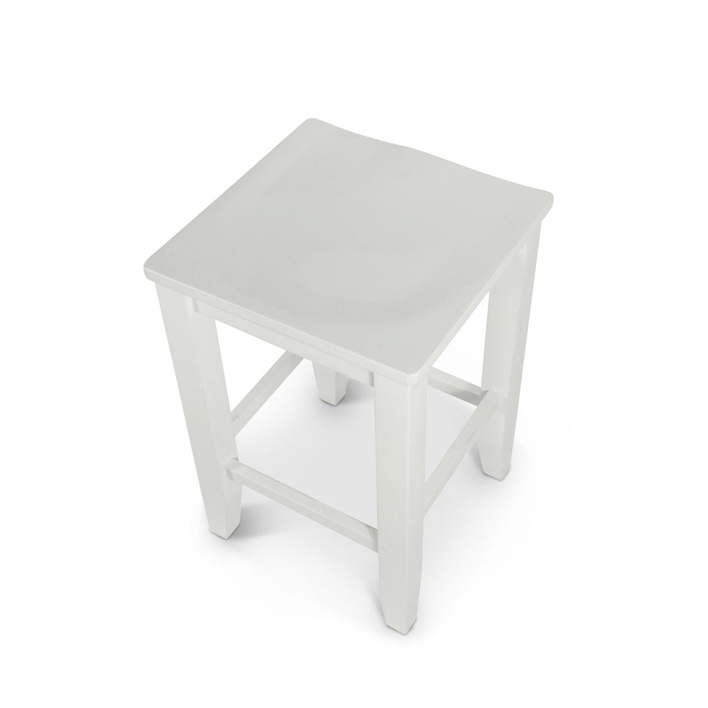 Miramar - 24" Backless Stool - Stark White Finish