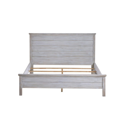 Geneva - Panel Bed - King - Distressed White Finish