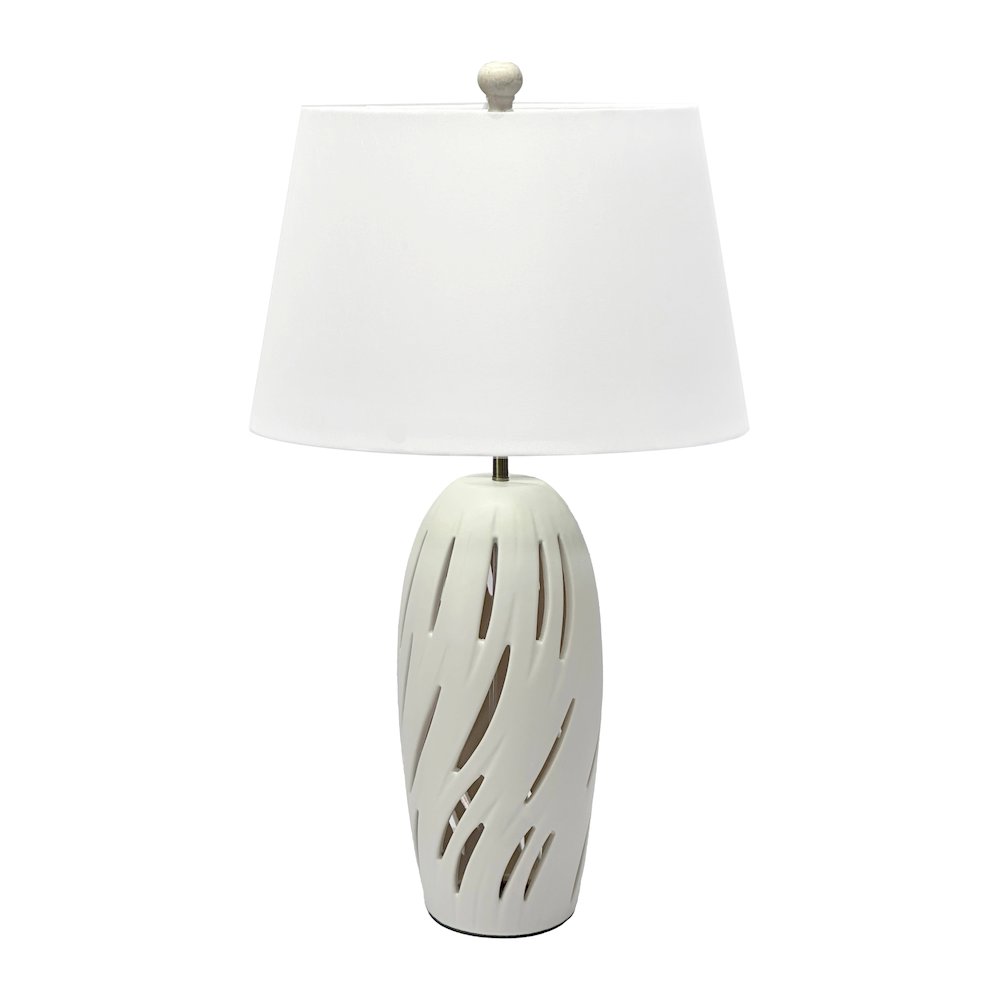 Lotus - 27" Night Light Table Lamp - Set of 2 - White Finish