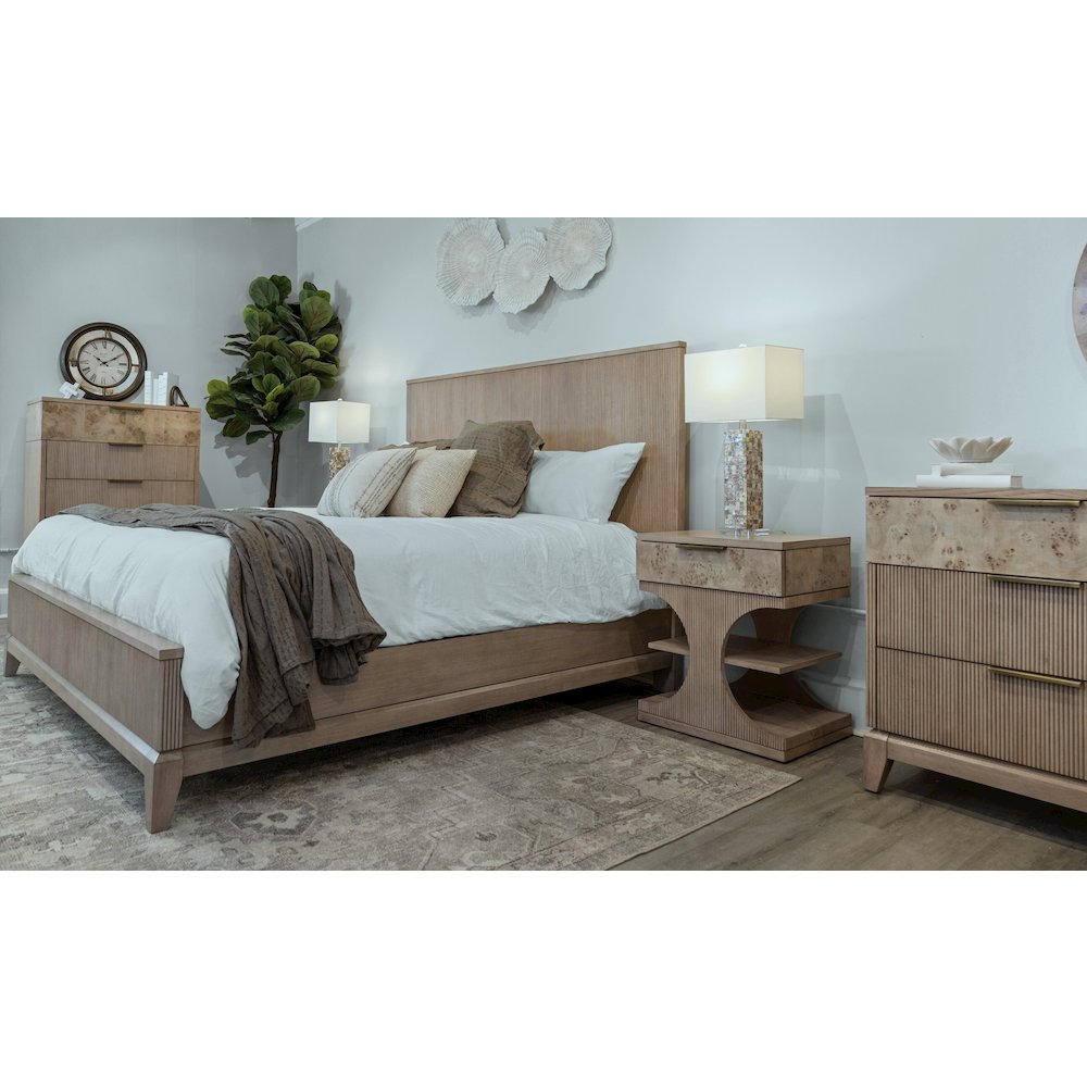 Manhattan Valley - 1 Drawer Accent Nightstand - Dusty Rose Finish