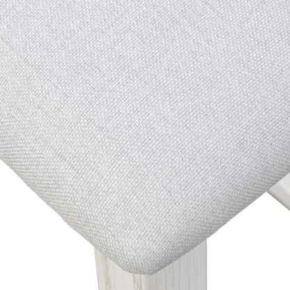 Surfside - 24" Backless Upholstered Stool - Weathered White Finish - Grey