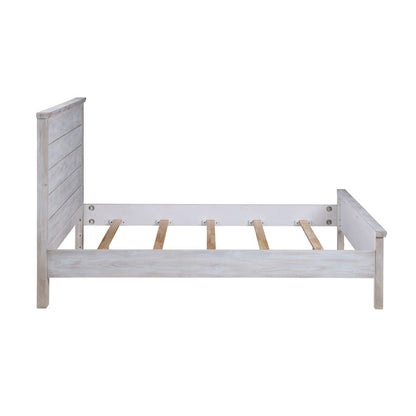 Geneva - Panel Bed - King - Distressed White Finish