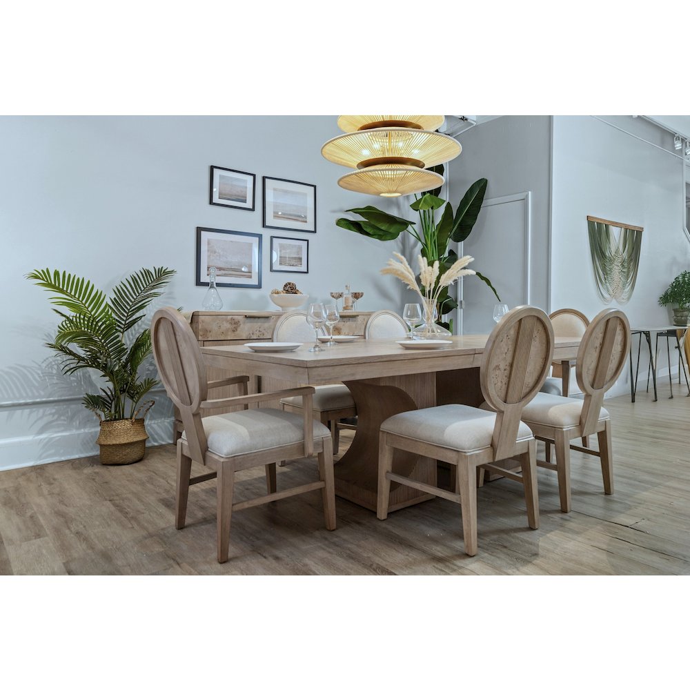 Manhattan Valley - Double Pedestal Dining Table with 18" Leaf (72"-90") - Dusty