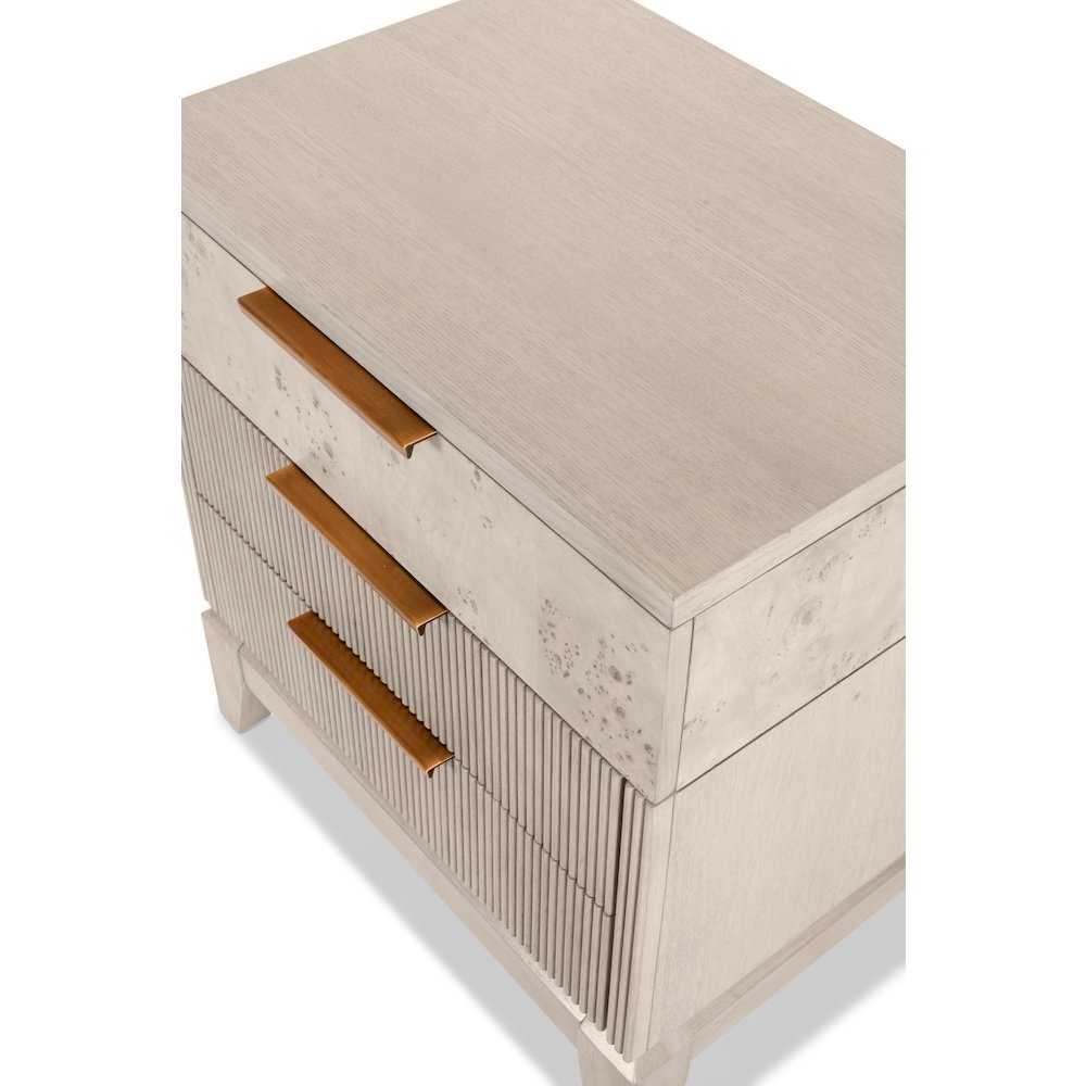 Manhattan Valley - 3 Drawer Nightstand with Power Strip, USB-A and USB-C Port