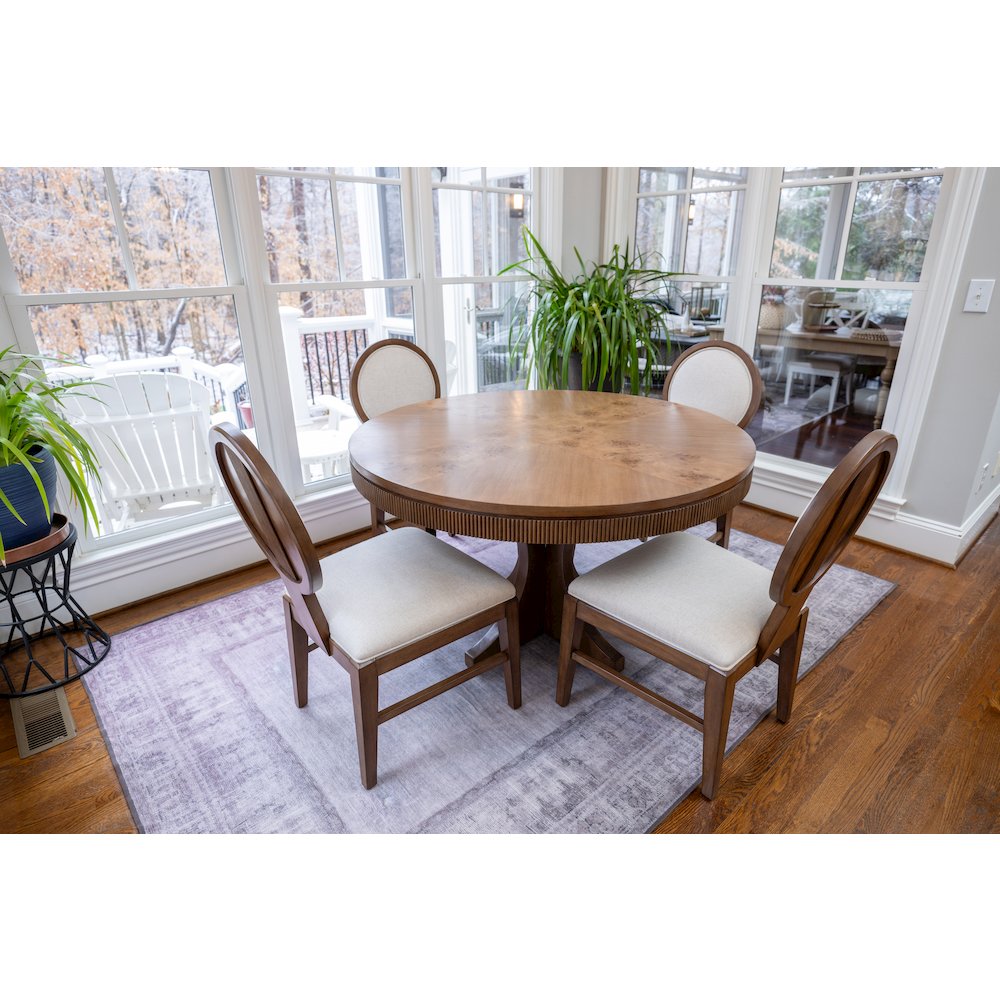 Manhattan Valley - 50" Round Dining Table - Vintage Chestnut Finish