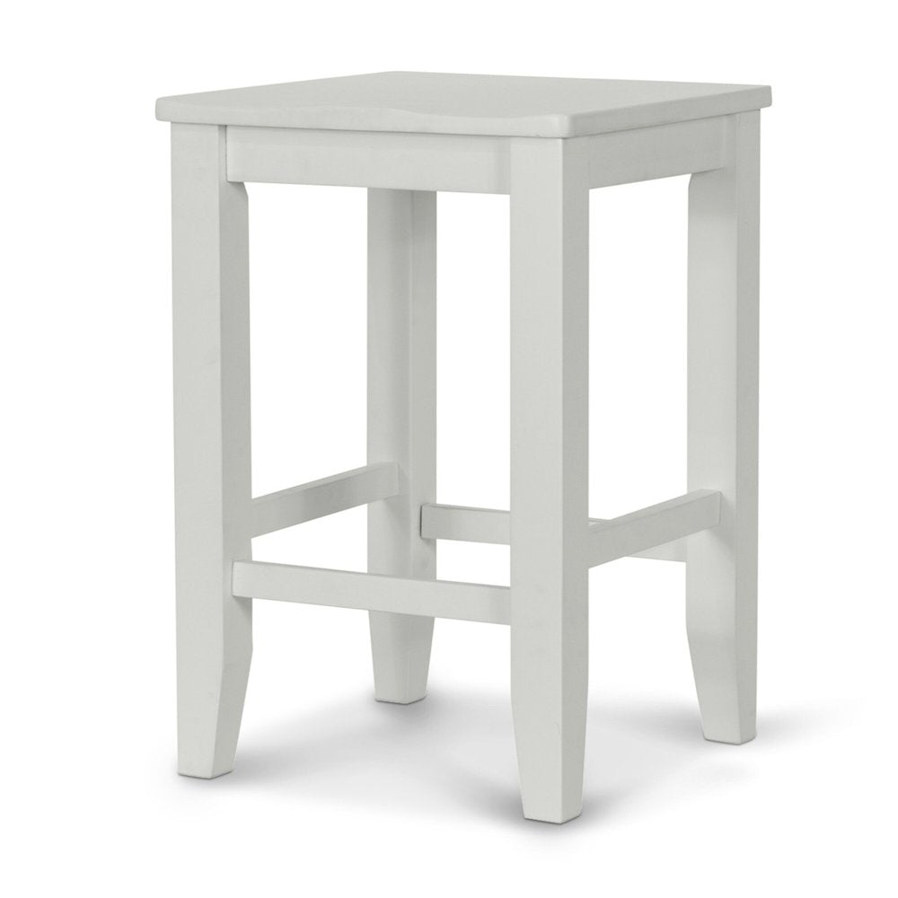 Miramar - 24" Backless Stool - Stark White Finish