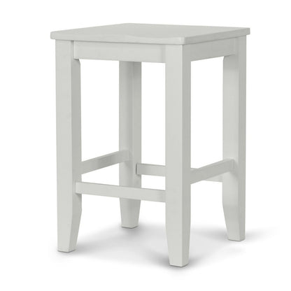 Miramar - 24" Backless Stool - Stark White Finish
