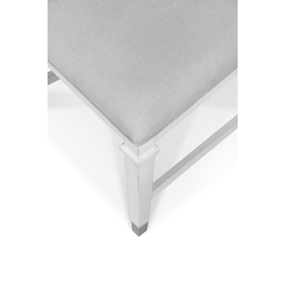 Point Breeze - Upholstered Side Chair - Set of 2 - Fresh White Finish - Grey