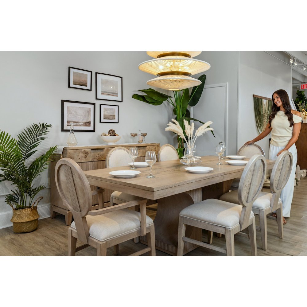 Manhattan Valley - Double Pedestal Dining Table with 18" Leaf (72"-90") - Dusty