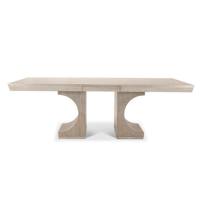 Manhattan Valley - Double Pedestal Dining Table with 18" Leaf (72"-90") - Dusty