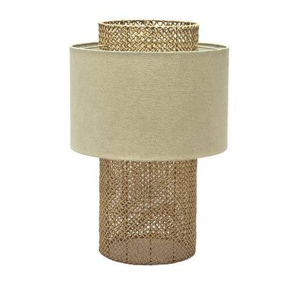 Bali - 25" Table Lamp - Natural Rattan Finish