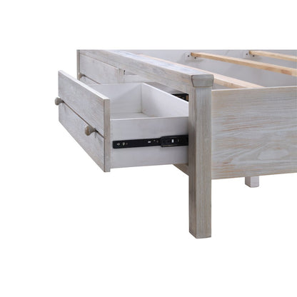 Geneva - Storage Bed - Queen - Distressed White Finish