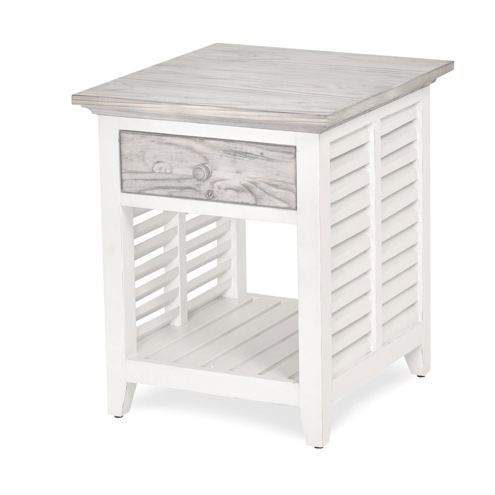 Islamorada - End Table - Dapple Grey and Blanc Finish