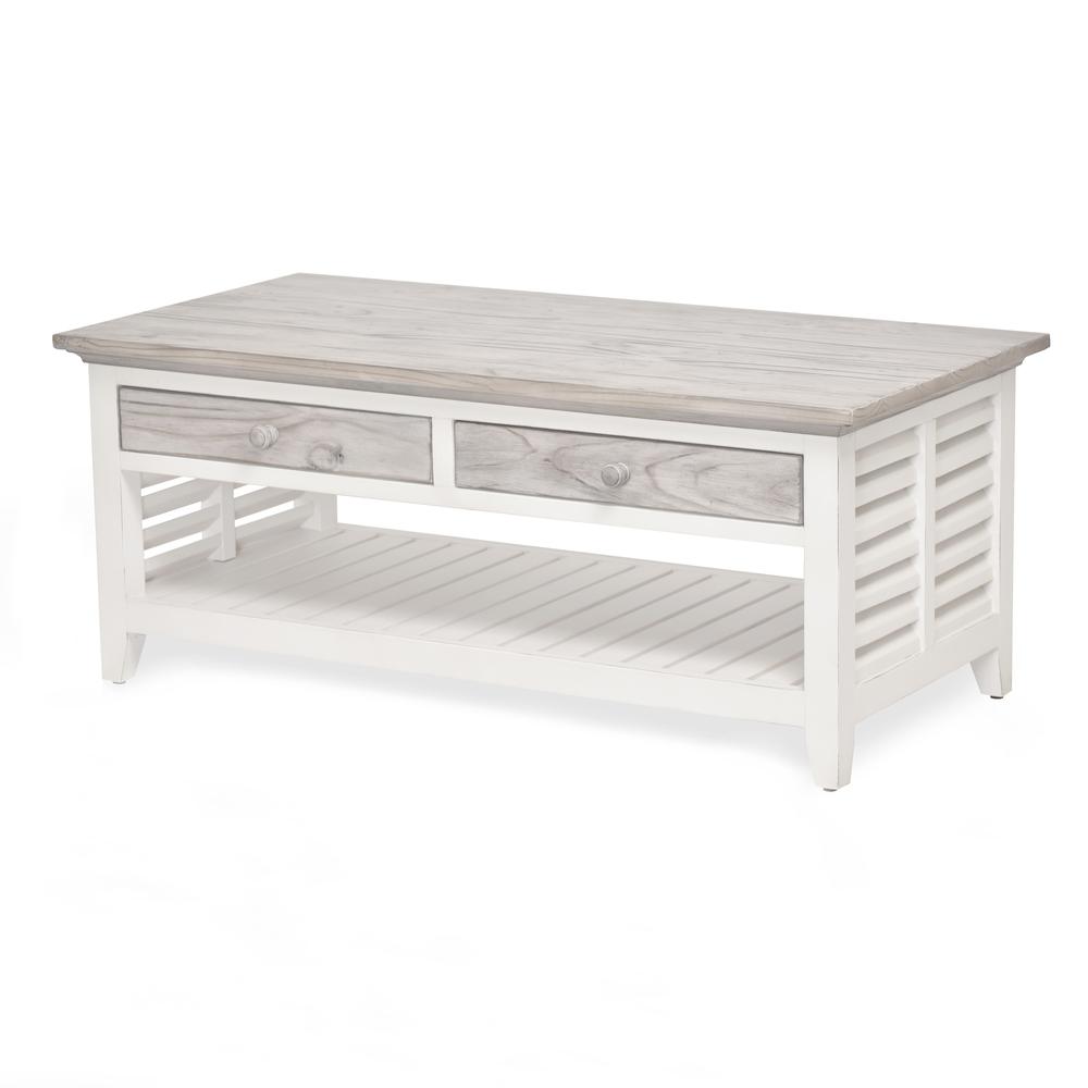 Islamorada - Coffee Table - Dapple Grey and Blanc Finish