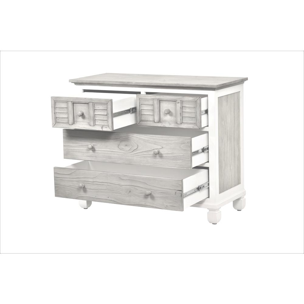 Islamorada - 4 Drawer Chest - Dapple Grey and Blanc Finish